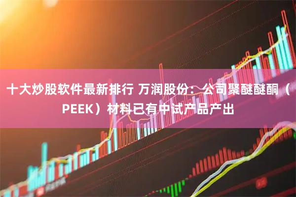 十大炒股软件最新排行 万润股份：公司聚醚醚酮（PEEK）材料已有中试产品产出