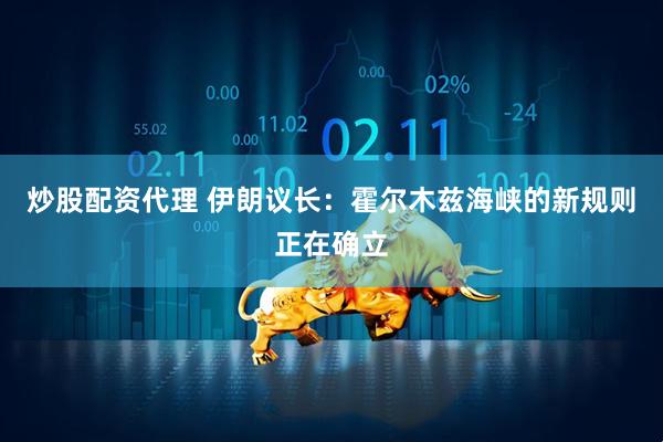 炒股配资代理 伊朗议长：霍尔木兹海峡的新规则正在确立
